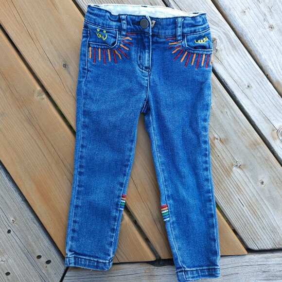 ADORABLE Stella McCartney Girls Rainbow Denim Jeans KIDS 3 Years - Picture 2 of 6